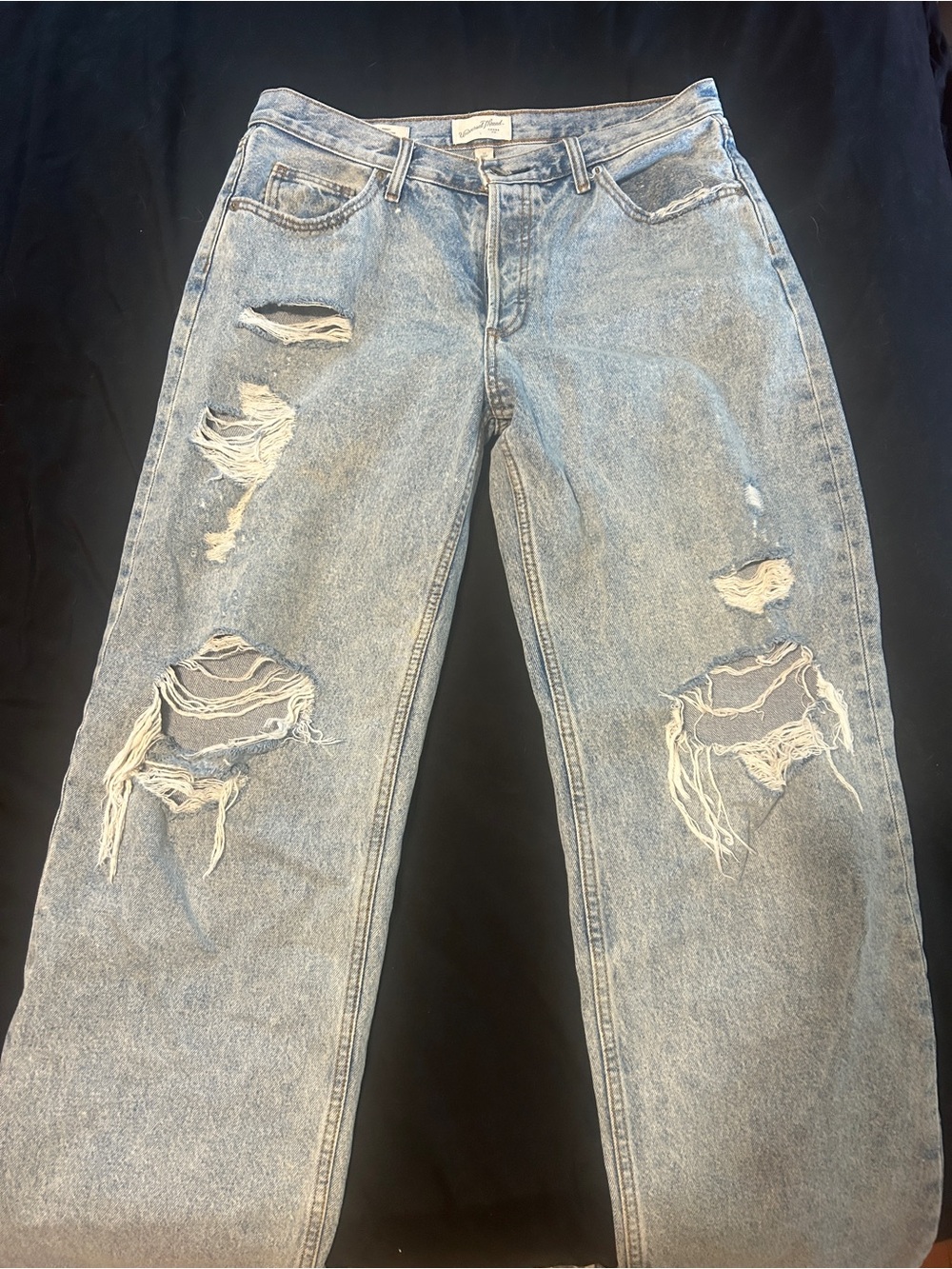 Universal Thread Light Blue Distressed Relaxed Jeans